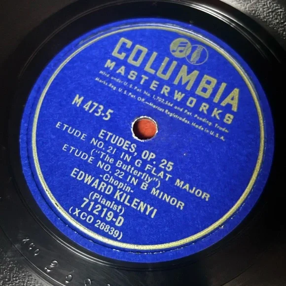 Edward Kilenyi performing Chopin's Études, Op. 25. Columbia Records